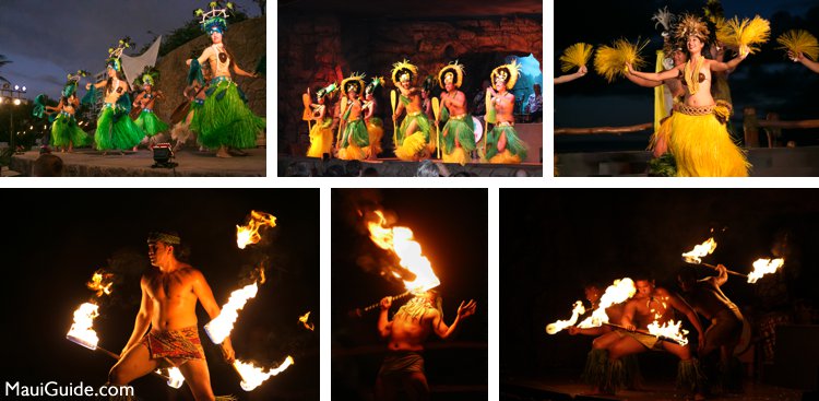 fire dance and Hula show