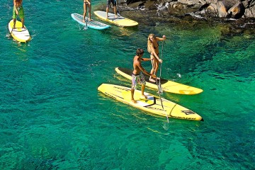 surf lessons with maui stand up paddle boarding