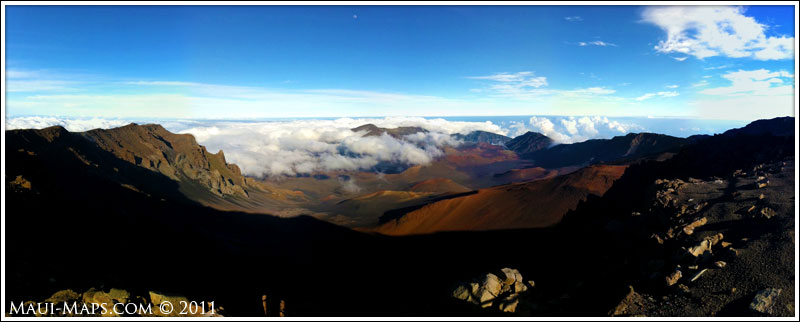 haleakala crater clouds