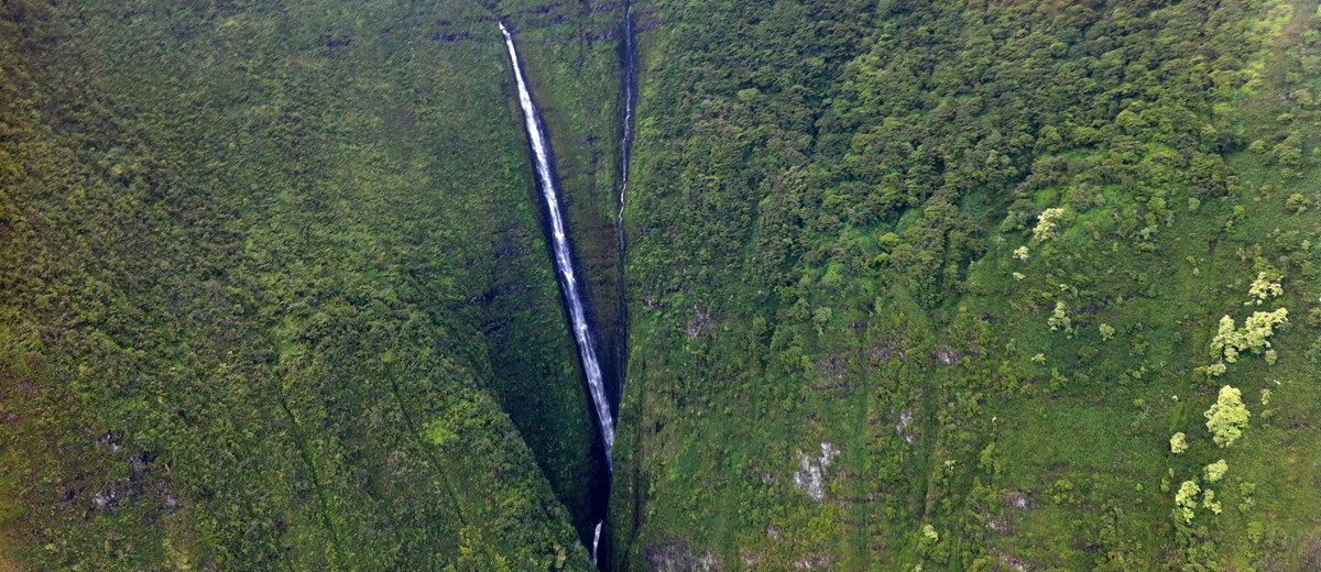 waterfall west maui mountains