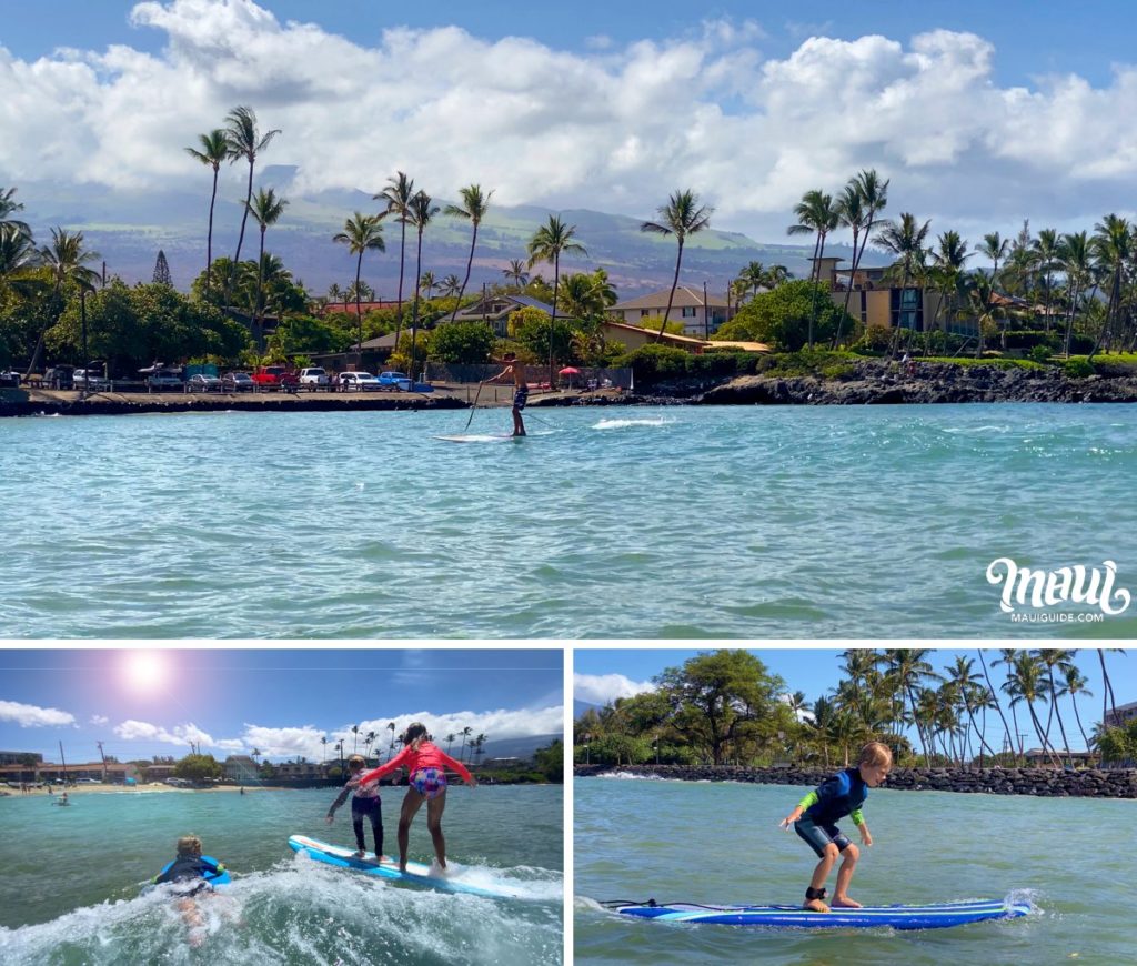 surfing the Cove in Kihei