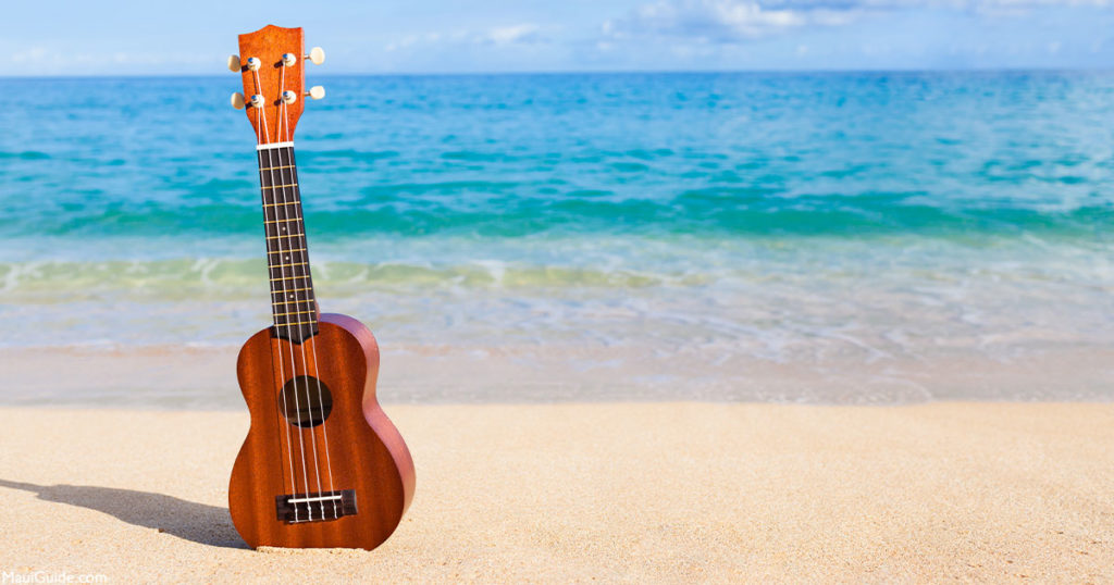 Maui Musicians Ukulele In Sand