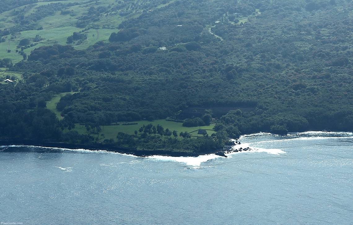 Kahanu Garden Aerial Land View