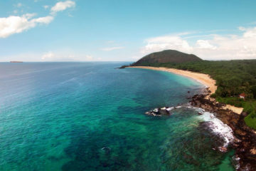 South Maui Beach Day Aerial