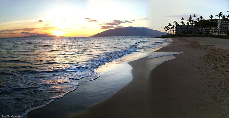 South Maui Beach Day Sunset
