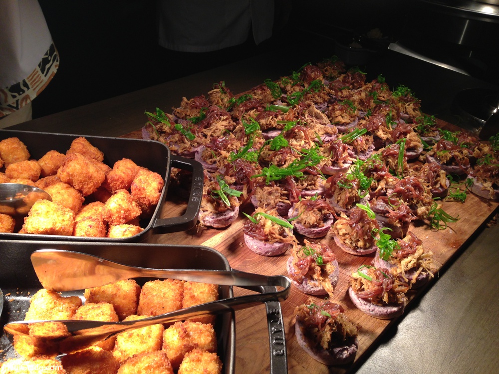 Pūpū buffet at the Andaz Maui grand opening party in 2013