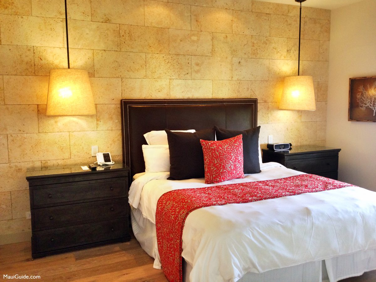 King bed in a Hotel Wailea suite