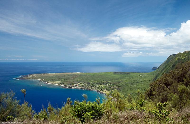 Kalaupapa Peninsula viewed from above on Molokaʻi
