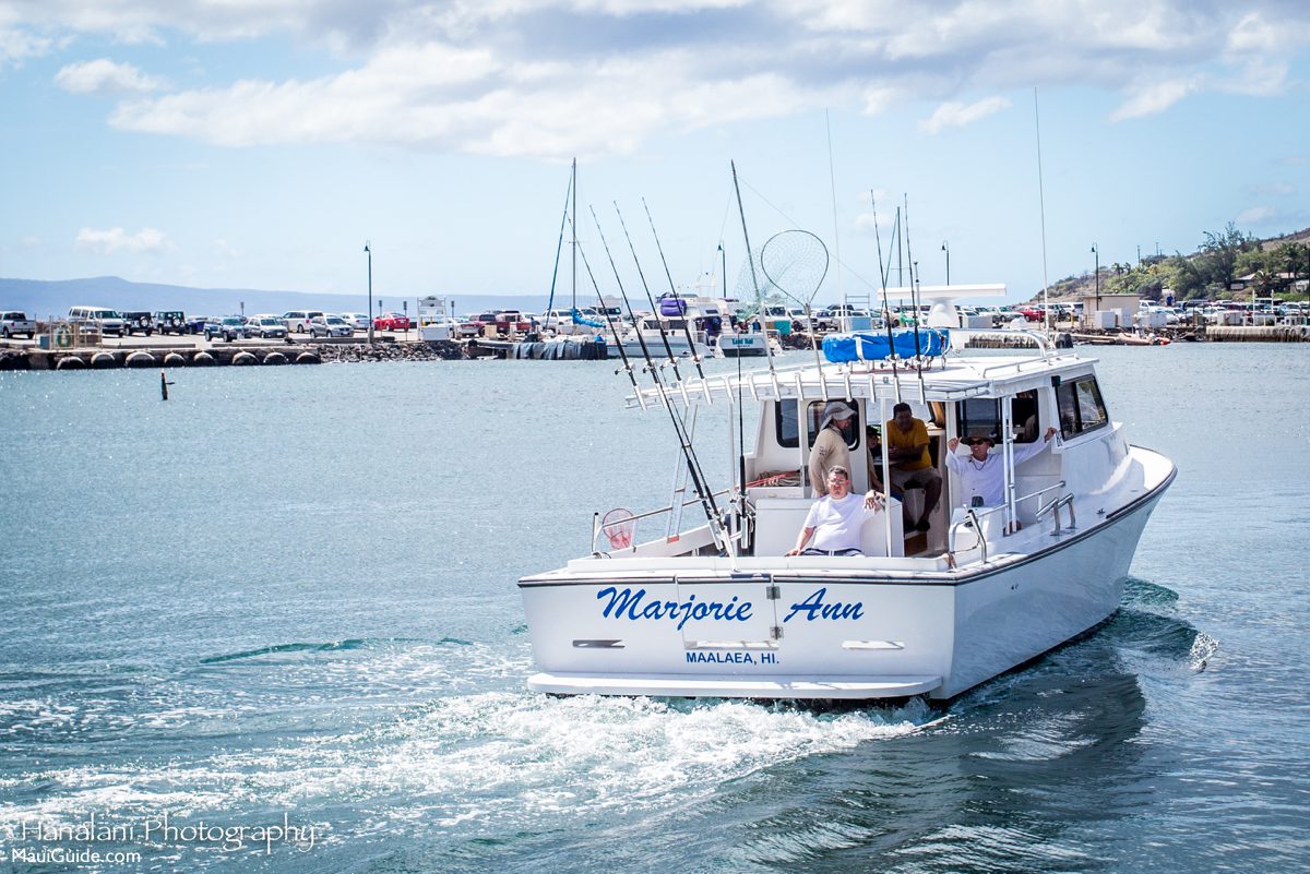 Marjorie Ann fishing boat leaving Maalaea Harbor