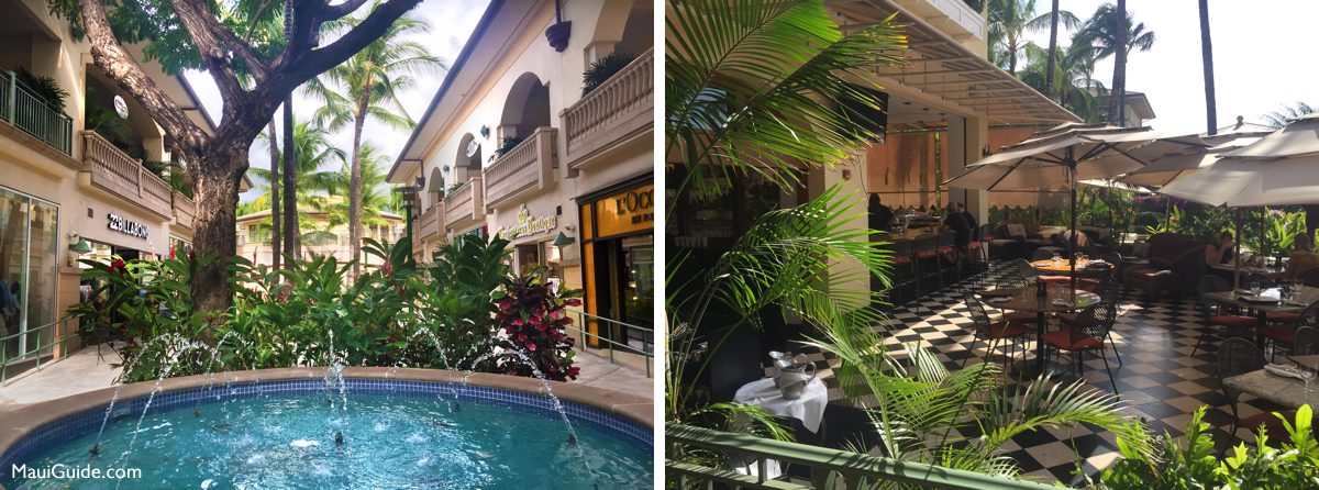 Courtyard and shops at The Shops at Wailea