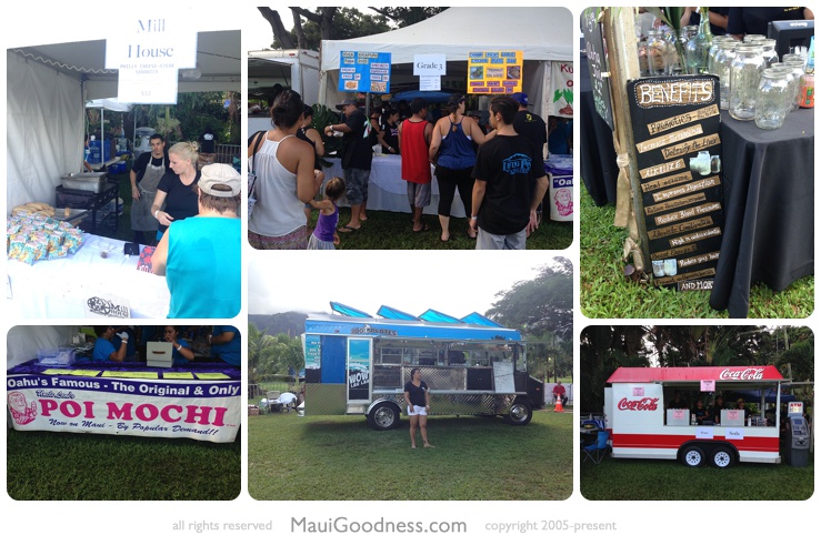 Food stalls, poi mochi and kombucha at the 2015 Waikapū music festival